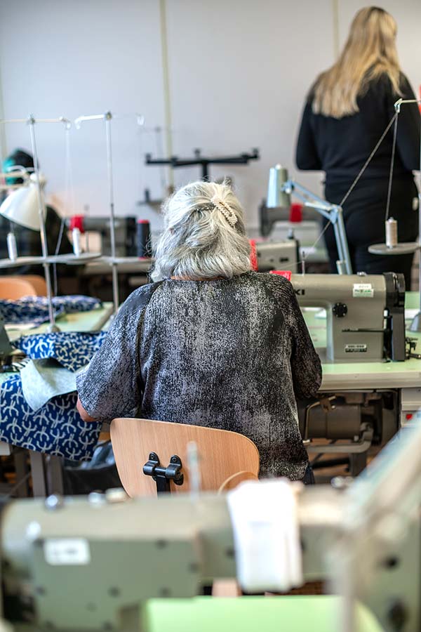 studerande vid svasa textil på Marieborg Folkhögskola